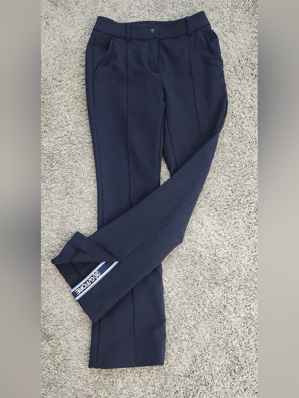 G/Fore $225 Golf Pants Size 2-4 (XS) Navy Blue Ankle Length Stretchy